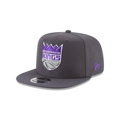 Grey Sacramento Kings Hat - New Era NBA High Crown 9FIFTY Snapback Caps USA0457823